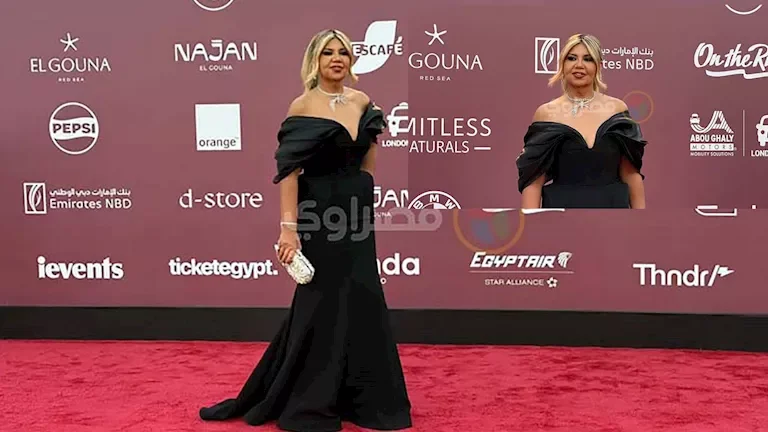 بوسي شلبي تتألق على السجادة الحمراء في افتتاح مهرجان الجونة السينمائي التاسع