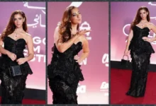 داليا شوقي تتألق بفستان أسود ومجوهرات فوشيا في مهرجان الجونة السينمائي