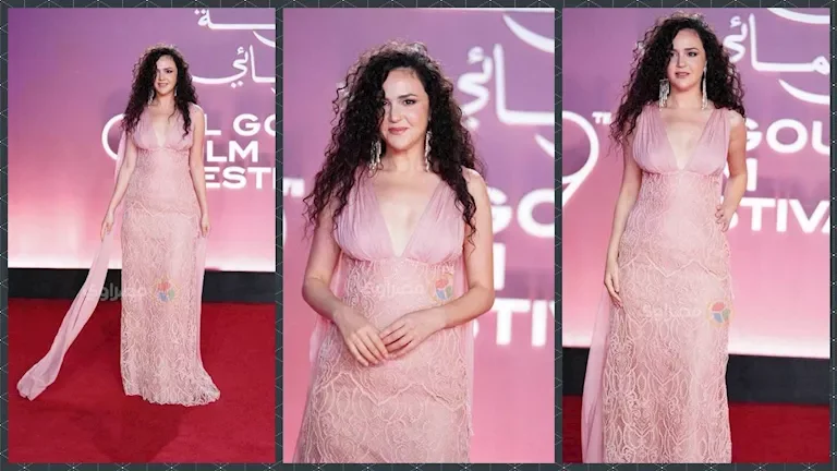 ركين سعد تتألق بإطلالة جريئة في سابع أيام مهرجان الجونة السينمائي