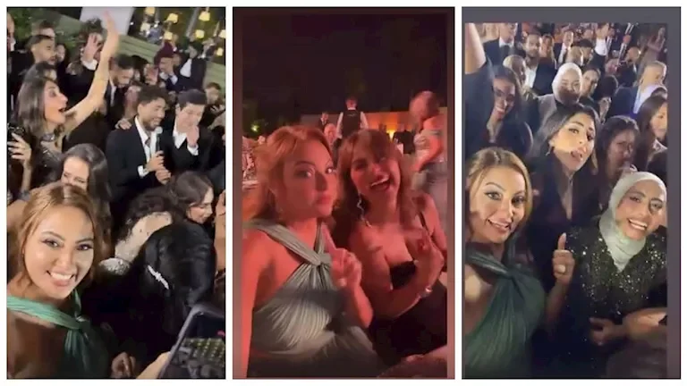 زفاف ابنة المخرجة شيرين عادل بحضور نجوم الفن وتفاعل مع تامر حسني وأحمد زاهر