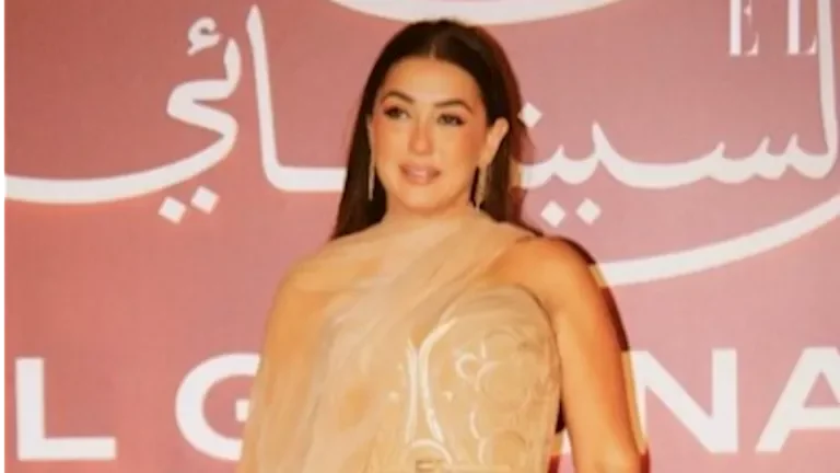 عمرو يوسف يتغزل في كندة علوش خلال حفل افتتاح مهرجان الجونة السينمائي التاسع