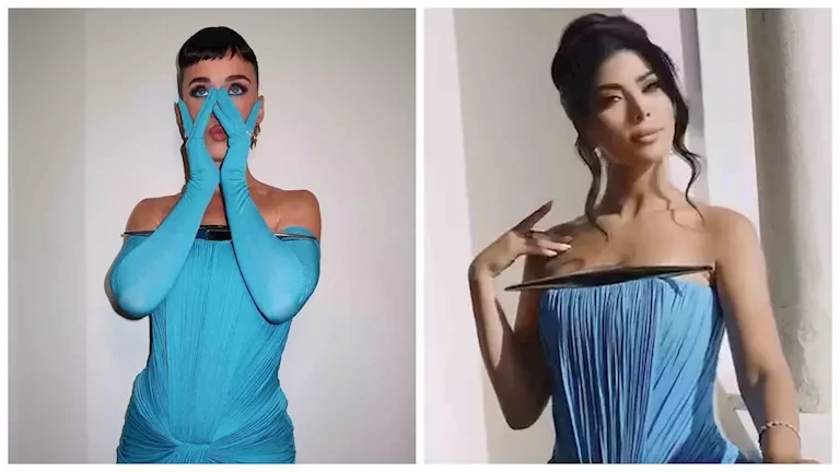 كاتي بيري وكارولين عزمي تتألقان بنفس الفستان في أحدث ظهور لهما على إنستجرام