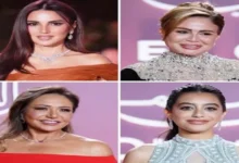 ليلى علوي تتألق بفستان أحمر أنيق في اليوم الثاني من مهرجان الجونة السينمائي