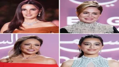 ليلى علوي تتألق بفستان أحمر أنيق في اليوم الثاني من مهرجان الجونة السينمائي