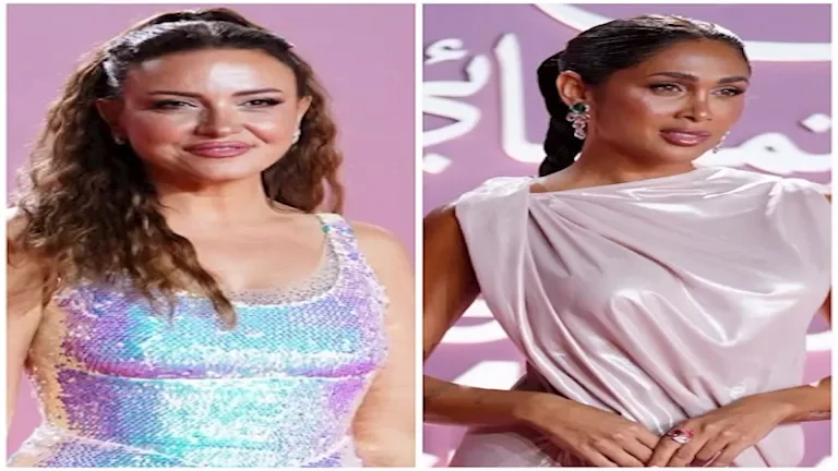 مي سليم تتألق بفستان فوشيا مزين بالتطريزات في مهرجان الجونة السينمائي التاسع