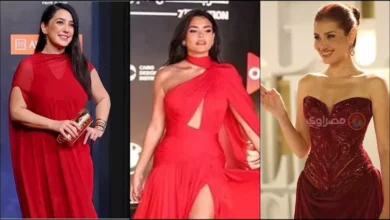 نجمات الفن يتألقن بالفساتين الحمراء في مهرجان الجونة السينمائي التاسع