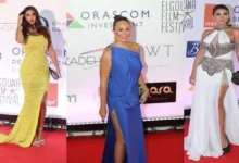 نجمات مهرجان الجونة السينمائي يتألقن بقصات غير تقليدية على السجادة الحمراء