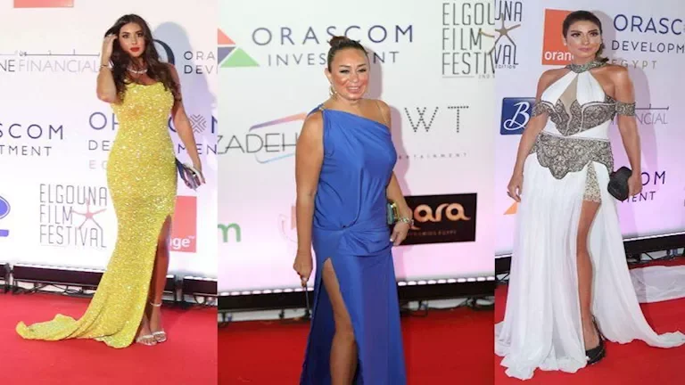 نجمات مهرجان الجونة السينمائي يتألقن بقصات غير تقليدية على السجادة الحمراء