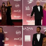 نجوم الفن يحتفلون مع أزواجهم على الريد كاربت في افتتاح مهرجان الجونة السينمائي التاسع