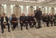 نجوم الفن يشاركون في عزاء زوجة المنتج صادق الصباح في بيروت