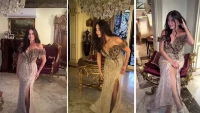نرمين الفقي تستعرض إطلالتها في حفل زفاف ابنة شيرين عادل وتكرم بجائزة التميز عن "أولاد الراعي"