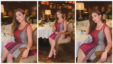 نسرين طافش تتألق بفستان أحمر ومكياج هادئ في صور جديدة على إنستجرام