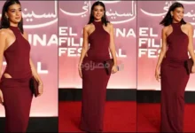 نورين أبو سعدة تتألق بفستان أنيق في مهرجان الجونة السينمائي