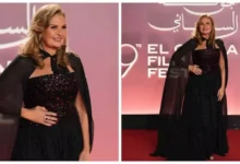 يسرا تتألق بفستان أسود في رابع أيام مهرجان الجونة السينمائي التاسع