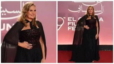 يسرا تتألق بفستان أسود في رابع أيام مهرجان الجونة السينمائي التاسع
