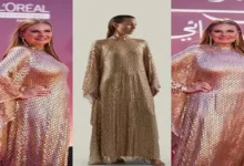 يسرا تتألق بفستان قفطان ذهبي من Taller Marmo في مهرجان الجونة بسعر 133 ألف جنيه