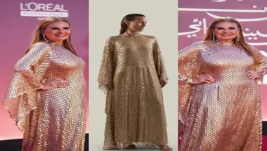 يسرا تتألق بفستان قفطان ذهبي من Taller Marmo في مهرجان الجونة بسعر 133 ألف جنيه